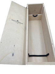 Moet & Chandon Champagne Bottle XL Empty Jeroboam 3Ltr w/ Painted Wood Crate
