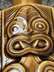 Vintage Parker Pottery Lincoln Wine Brown Bottle New Zealand Māori Rare No Top