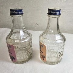 2 Mogen David Wine Bottles 4oz Blackberry & Rosè Vintage Pair