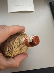 VTG Montana BOTTLE EMPTY w Cap & RATTAN WRAP