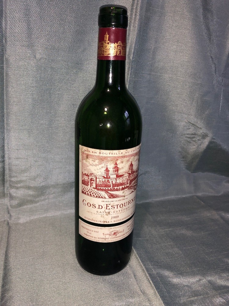 Chateau Cos D&rsquo;Estournel 1989, Bordeaux Bouteille Vide Empty Bottle No Cork