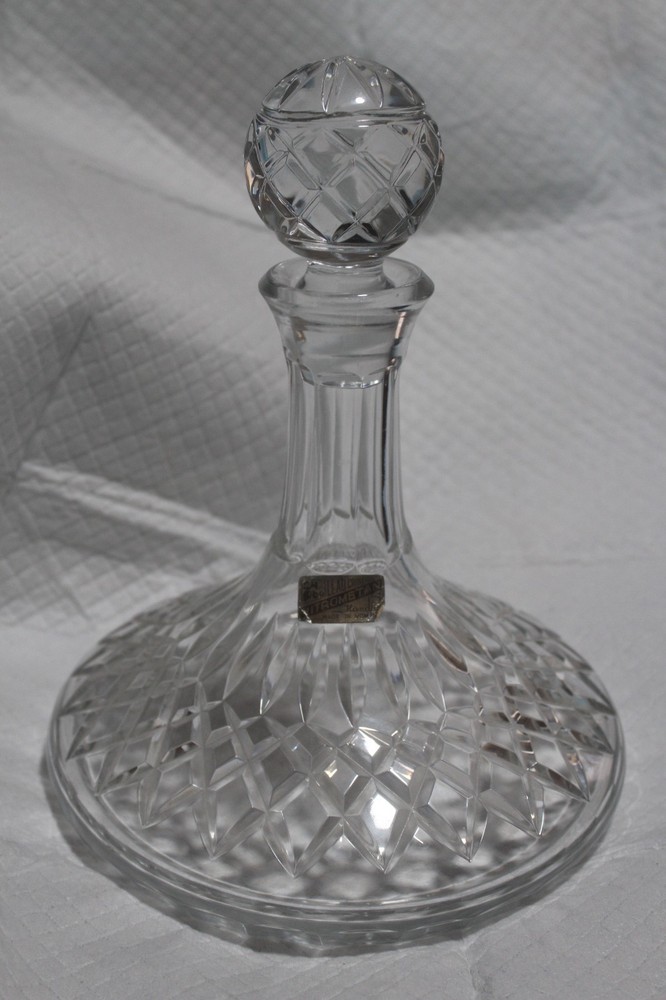 Vintage Romanian 24% PBO Lead Crystal Vitrometan Decanter