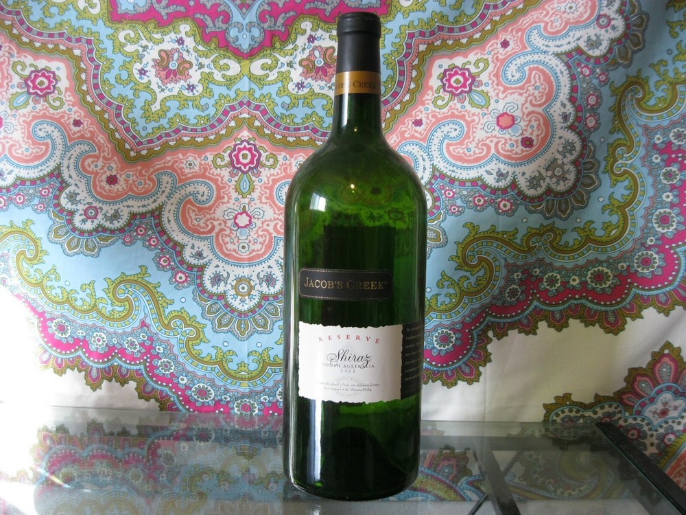 3L GLASS EMPTY SEALED Display Jacobs Creek Shiraz Wine Bottle 2002 17” 3 Liter