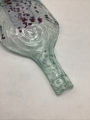 Large Slumped Wine Bottle – Dark Red and Purple