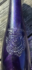 Antique Garrett&rsquo;s Virginia Dare Norfolk VA Irradiated Purple Wine Bottle 12.75&Prime;