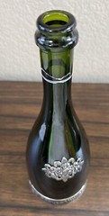 Wine Cava Bottle Empty Segura Viudas Brut Reserva Heredad W/Sterling Silver Deco