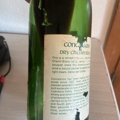 Vintage Empty wine bottle 1979 CONCANNON Cork Still In Bottle Not Opened.