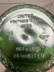 Vtg United Vintner&rsquo;s 4555 Half Gallon Green Glass Bottle Established-Asti-1881 1
