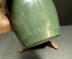 Vintage Lancers J.M. Da Fonseca Portugal 9&Prime; Glass Painted Wine Bottles Lot of 2