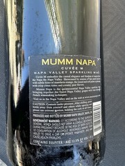 Vintage Mumm & Napa Champagne Display Dummy Sealed Empty Bottle Prop Large 3L