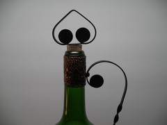 Wine Bottle Decanter Paris France Eiffel Tower Empty Bar Deco Copper