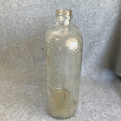 Vintage 1/2 Gallon Embossed Glass Wine Bottle – Good Condition
