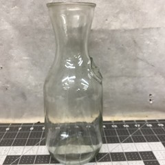 Paul Masson Since 1852 Embossed Glass Milk Bottle Carafe Decanter Vintage