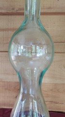 ITALIAN ART GLASS WINE BOTTLE DECORATION 22&Prime;H X 4-3/4&Prime; DIA. MARKED SVE A 3LT