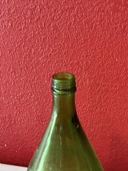 Gallo Half Gallon Flavor -Guard Green Glass Bottle Embossed Grapes & Vines VTG