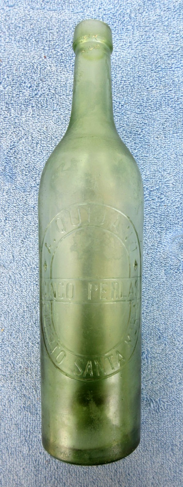 Vintage 1920s? Spanish Wine Bottle CINCO PERLAS A. QUIJANO PEURTO SANTA MARIA