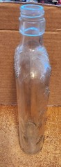 Vintage Wine Flask Pint Clear Bottle embossed Grapes « WINE OVAL&rsquo; Lot 3641