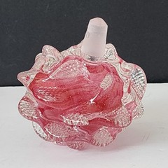 Vintage Pink Rose Wine Stopper – Hand Blown Glass Verrerie d&rsquo;art Belle Époque