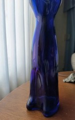 Riesling Mosel/Rheinhessen Wine Bottle Cat Shape Bottle COBALT BLUE w/o Cork