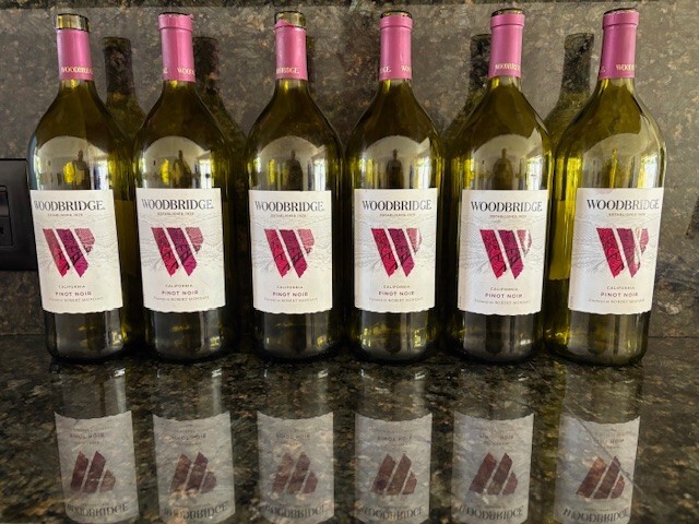 Empty 1.5 liter Wine Bottles (6ea.) Woodbridge Pinot Noir. free shipping