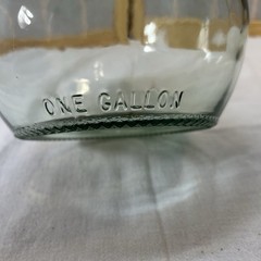 Vintage Almaden One Gallon Green Glass Wine Bottle Original Cork Handle 13”