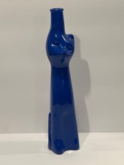 Rheinhessen Riesling Blue Happy Cat Empty Wine Bottle German 2022 No Cork Empty
