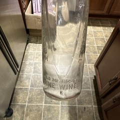 Old Mr. Boston Fine Wines Bottle Magic Panel Bin Bottle 4/5 Quart
