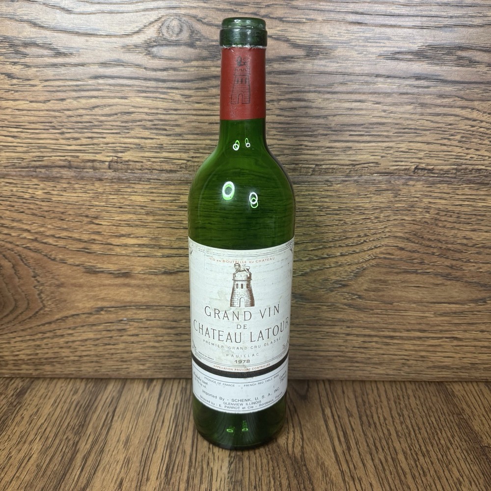 1978 Chateau Latour EMPTY 750ml Bottle NO Cork 1st Growth Grand Cru
