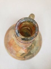 Vintage Green Glass Almaden Est. 1852 Half Gallon Empty Wine Bottle Papermached