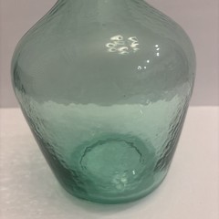 Vintage Demijohn Half Gallon Bottle Wine Jug 10&Prime; Green Glass