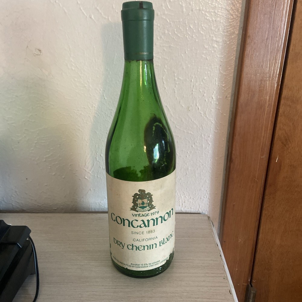 Vintage Empty wine bottle 1979 CONCANNON Cork Still In Bottle Not Opened.