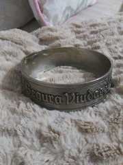 Vintage Segura Viudas Pewter 4&Prime; Round Base (only) for Wine/Champagne bottles