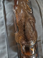 Vintage German Baden Affentaler Spätburgunder Monkey Bottle Amber Brown Glass EX