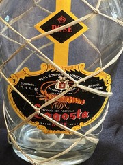 Vintage Lagosta Rose Wine Bottle Portugal Raffia Net Real Vinicola