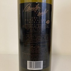 Marilyn Monroe Merlot Empty Wine Bottle Nappa Village 2001 Decor