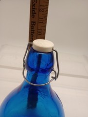 Nice Vtg Casadis Milano Cobalt Blue « Jus de Fruits » Glass Wine Jug Italy Look