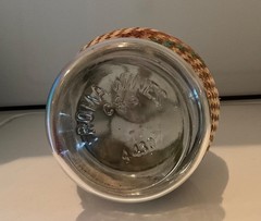 MCM Roma Wines Clear Glass Chianti Fiasco Bottle Woven Raffia&Dripless Cap
