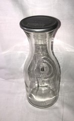 Vintage Paul Masson 10” Glass Wine Carafe Embossed w/ Since 1852