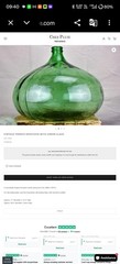 Vintage French Demijohn / Green Glass