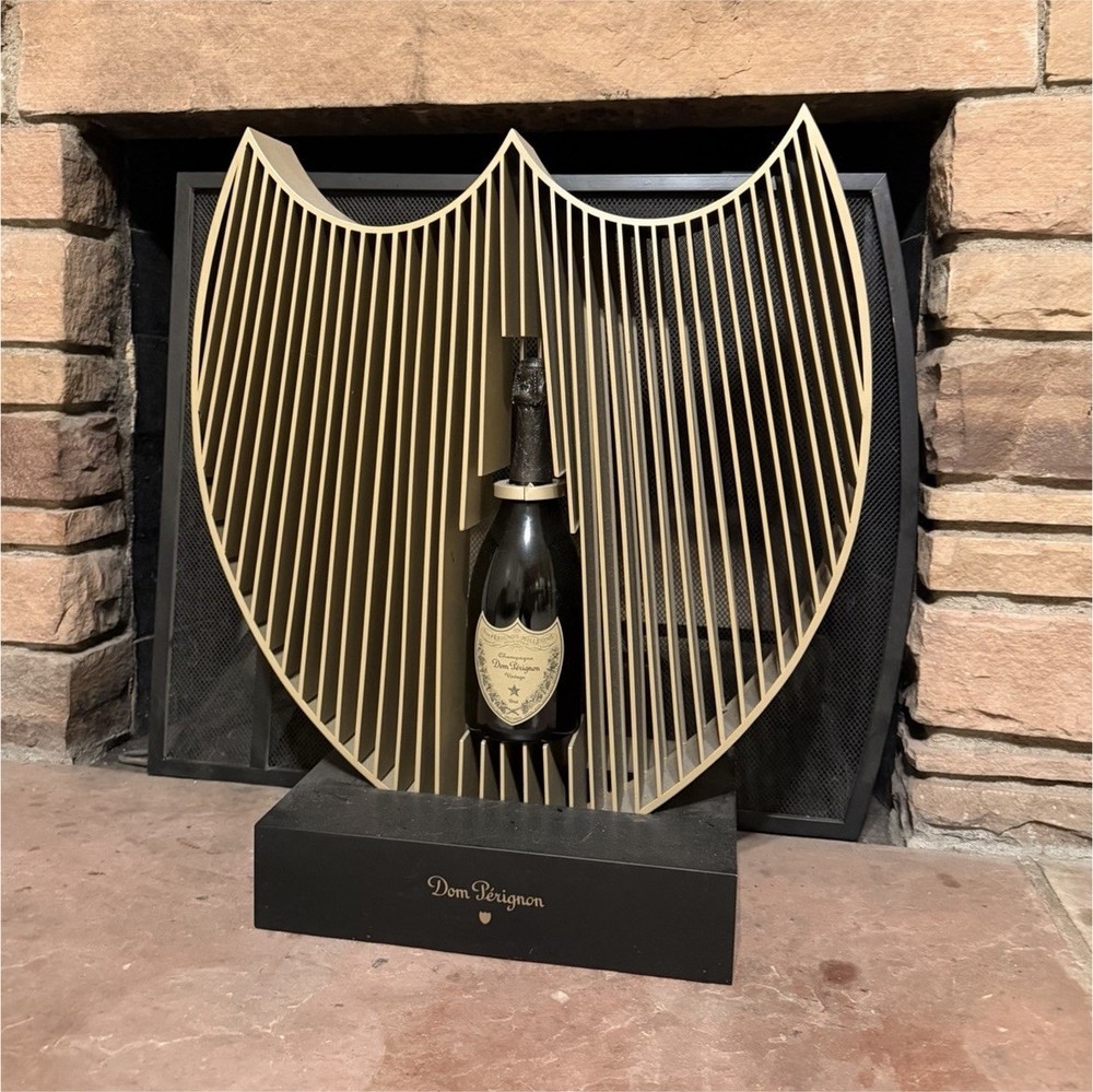 Dom Perignon Collectible Bottle Black Gold Shield Display Empty Dummy Bottle