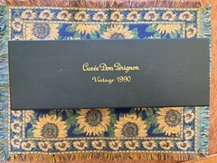 Cuvee Dom Perignon Vintage 1990 EMPTY Bottle with Original Box & Book and cork