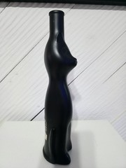 Mosel Black Happy Cat Riesling Wine Bottle Empty 13” Vase Halloween Decor 2003
