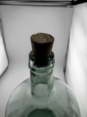 Vintage VIRESA Green Blue 12&Prime; Wine Glass Bottle Good