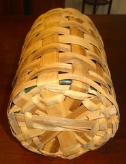 Vintage 17&Prime; Tall Rattan / Wicker Wrapped Green Demijohn Wine Bottle