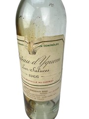 Vintage 1966 Chateau d’Yquem Empty French White Bordeaux Wine Bottle w/ Label