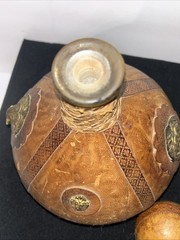 ✨Vintage Italian Leather Wrapped Decanter Excellent Condition