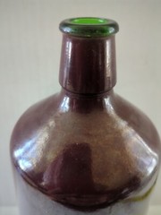 J. M. Da Fonseca Glass Factory Painted Wine Bottle Portugal