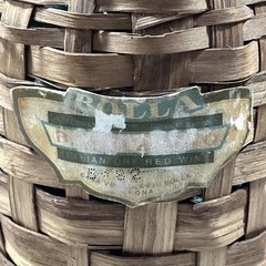 Vintage 1959 BOLLA Wine Wicker Wrapped Green Glass Bottle 16 1/2 Inches Tall