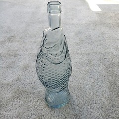 Vintage CEVIN Glass Fish Bottle 75CL3 Chianti Wine Bottle Decanter 13.5&Prime; Tall
