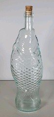Vintage CEVIN Glass Fish Bottle 75CL3 Chianti Wine Bottle Decanter 13&Prime;